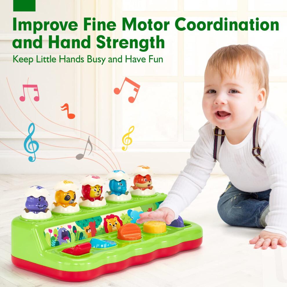 hahaland Pop up Toys for 1 Year Olds Girls Boys with Hammers, Montessori Toddlers Toys Baby Toys 12 Months Early Development & Activity Toys Birthday