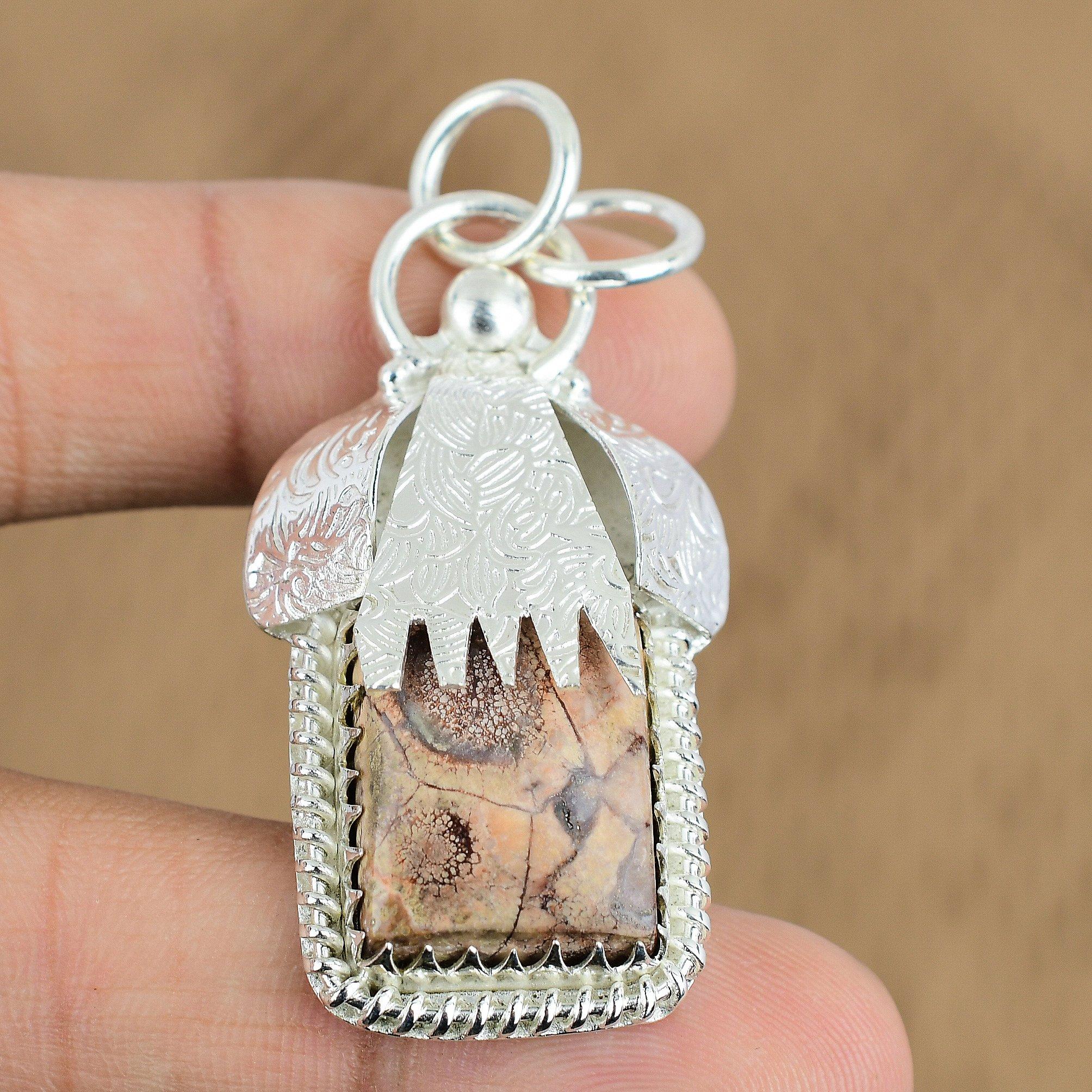 

Easter Deal 925 Silver Birds Eye Jasper Gemstone Anniversary New Pendant Jewelry