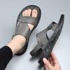Sandals Men's Trendy 2025 Summer Outer Wear Thick-soled Non-slip Casual Beach Shoes Men's Soft Leather Breathable Dual-purpose Slippers