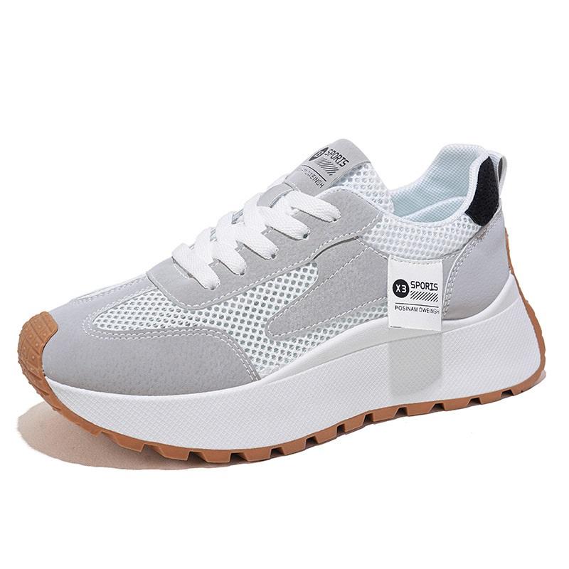 Women's  Mesh Platform Sneakers  Retro Thick Soled Casual Sports Shoes