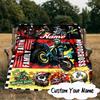Custom Name Sport Bike  Blanket  Ideal Bedding Blanket Perfect for Travel, Camping, Living Rooms, Offices, Sofas, Fan Christmas gift