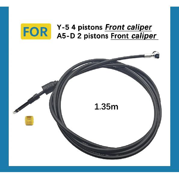 NUTT Y-5 A5-D Oil Tubing 1.35m 2.2m For Scooter E-bike Electric Calipers Oil Pipe Oil Needle Olive Head Rubber Cap Silver Joint