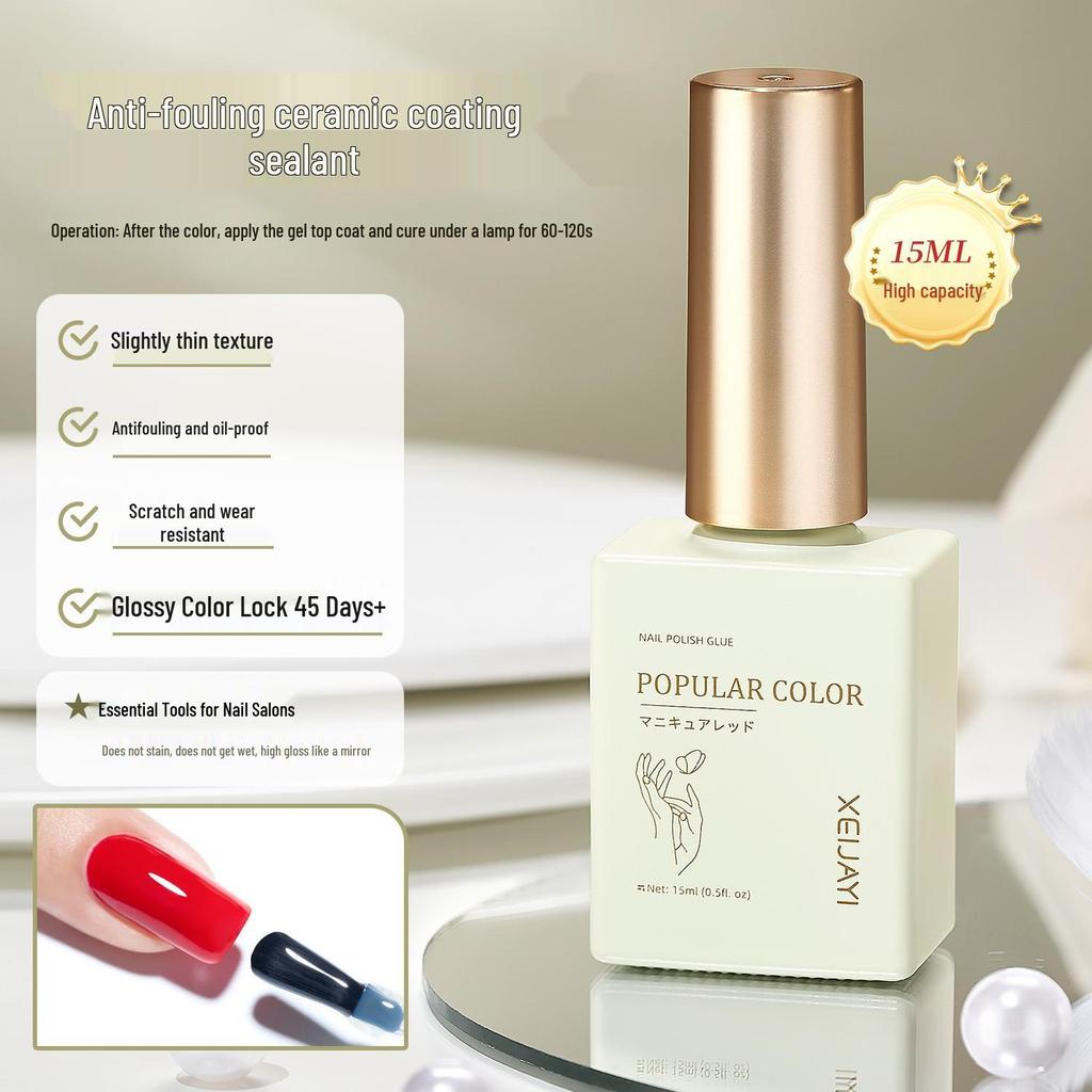 15ml Gel Polish Base & Top Coat Set with Reinforcing Matte Tempered Gel for Nail Salons