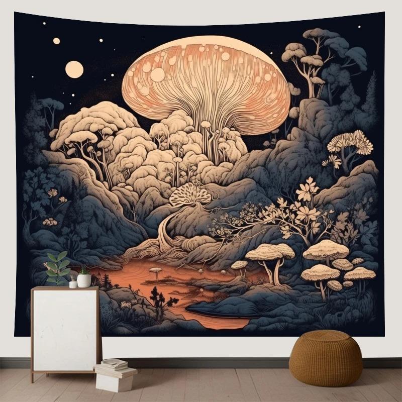 Fantasy Mushroom Decorative Tapestry Home Wall Living Room Office Decorative Tapestry
