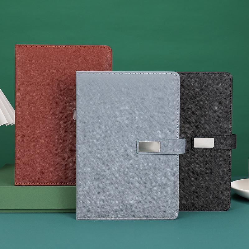 Business A5 Faux Leather Buckle Notebook - Office Stationery for Meeting Minutes and Work Notes.