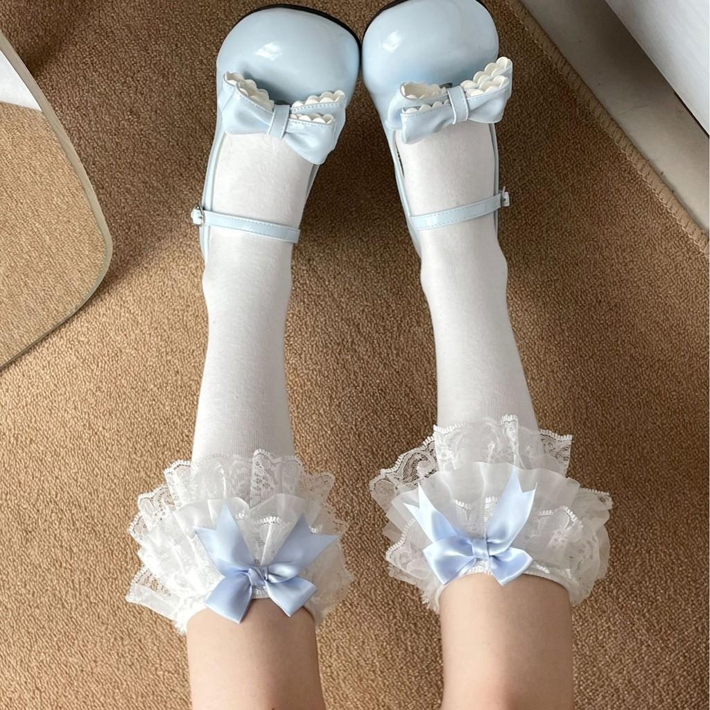 Cotton Lolita Knee Socks With Sweat Absorption For Girls Spring Summer