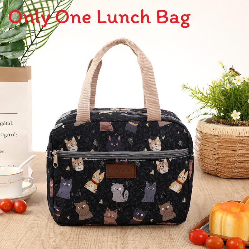 Bolsa de Almuerzo de Lona Tipo Tote Con Aislamiento Espeso Para Trabajadores de Oficina y Madres