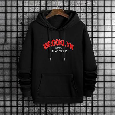 Brooklyn Print Hoodies for Man Autumn Winter Hot Sale High Quality Hooded Sweatshirt Home Outdoor Casual Sport Warm Pullover