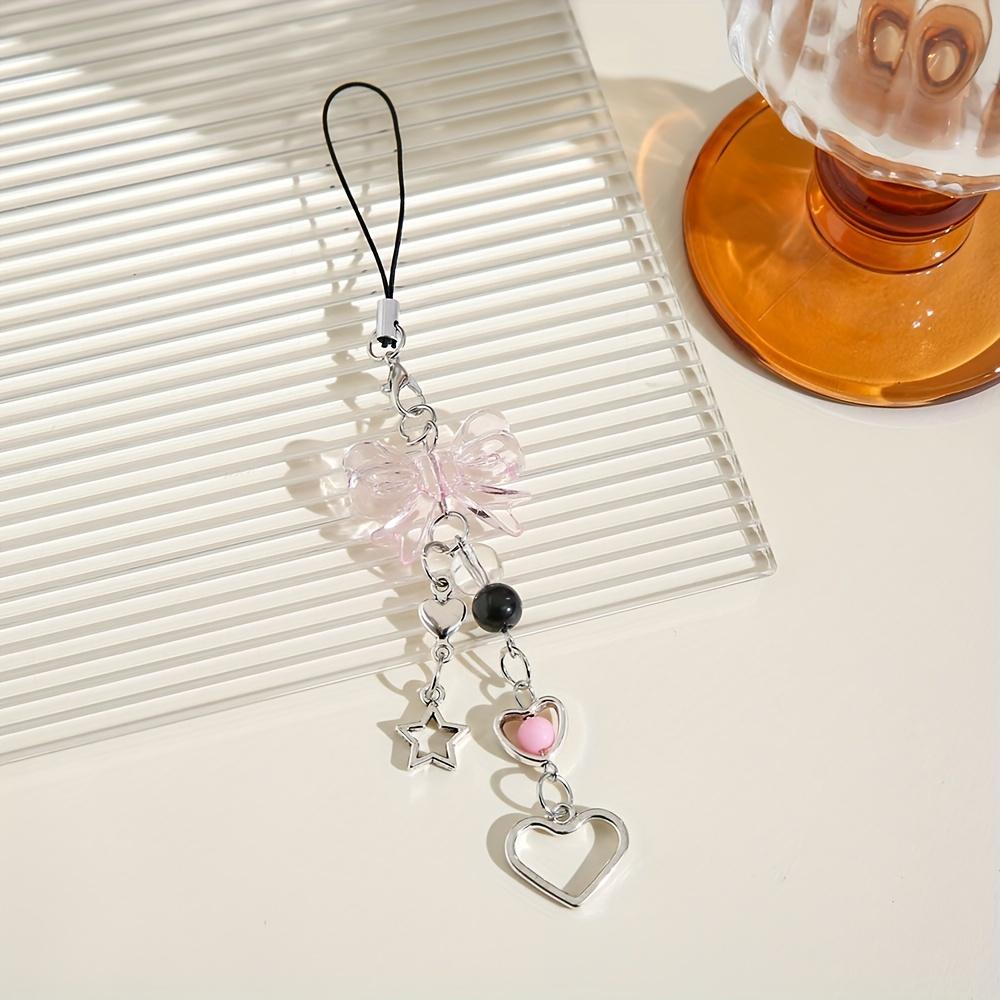 1pc of Acrylic New Bow Keychain Pendant, 2D Flat Creative Love Five-Pointed Star Decoration, Sweet Girl Backpack Charm for Kpop Fans