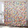 1 Piece Modern Color Mosaic Pattern Shower Curtain, Bathroom Decorative Shower Curtain, Waterproof Shower Curtain with Hooks