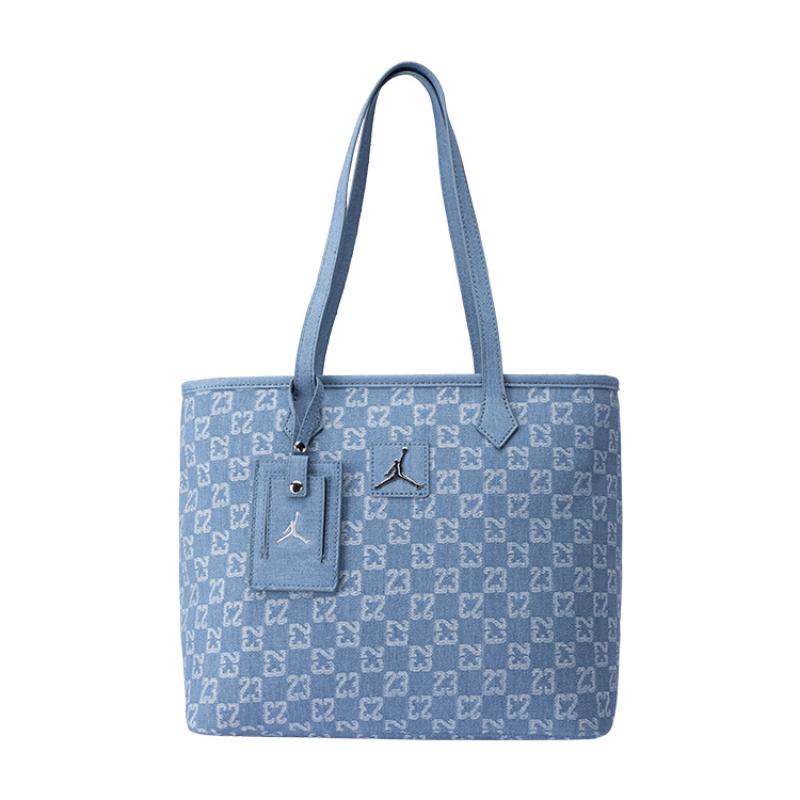 Jordan Cotton Blend With Recycled Fiber Tote Bag, Shoulder Bag, Handbag Regular Unisex Light Denim Blue Jordan JD2523005AD-001
