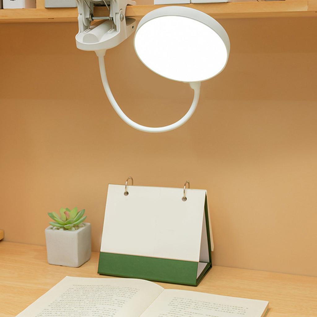 LED Klemm-Schreibtischlampe USB Augenschonend Dimmbar Nachttisch-Leselampe Nachtlicht für Schlafzimmer Stecker