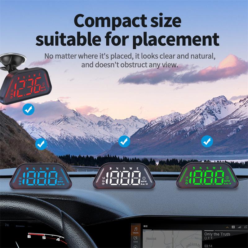 G23 Universal Digital Gps Speedometer Color Font Hd Lcd Projection Car Hud Multi Functional Tester Head Up Display