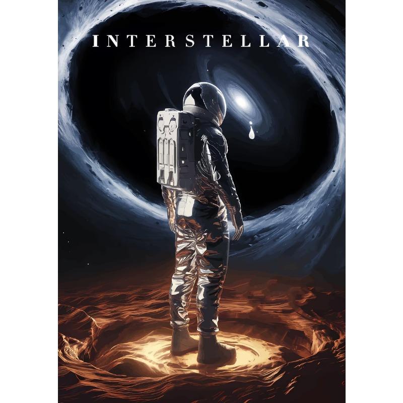 Interesting Galaxy Astronaut Planet Hole Space Canvas Painting Poster Prints Universe Meteorite Abstract Wall Picture Home Decor