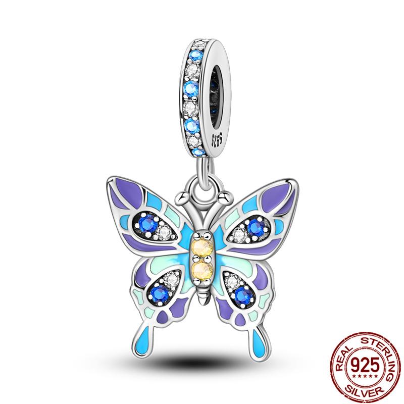 Fit Charms Fororiginal Bracelets 100%Copper Luminous Butterfly Series Beads Diy Jewelry Making For Women Gift