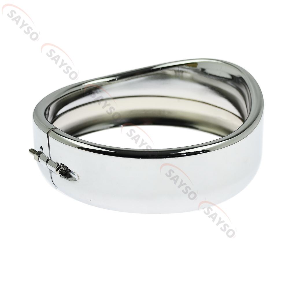 5.75" Motorcycle Visor Bezel Headlight Trim Ring LED HeadLamp Cover For Softail  FLSTC FLST FLSTFB 1994-2017 FLRT