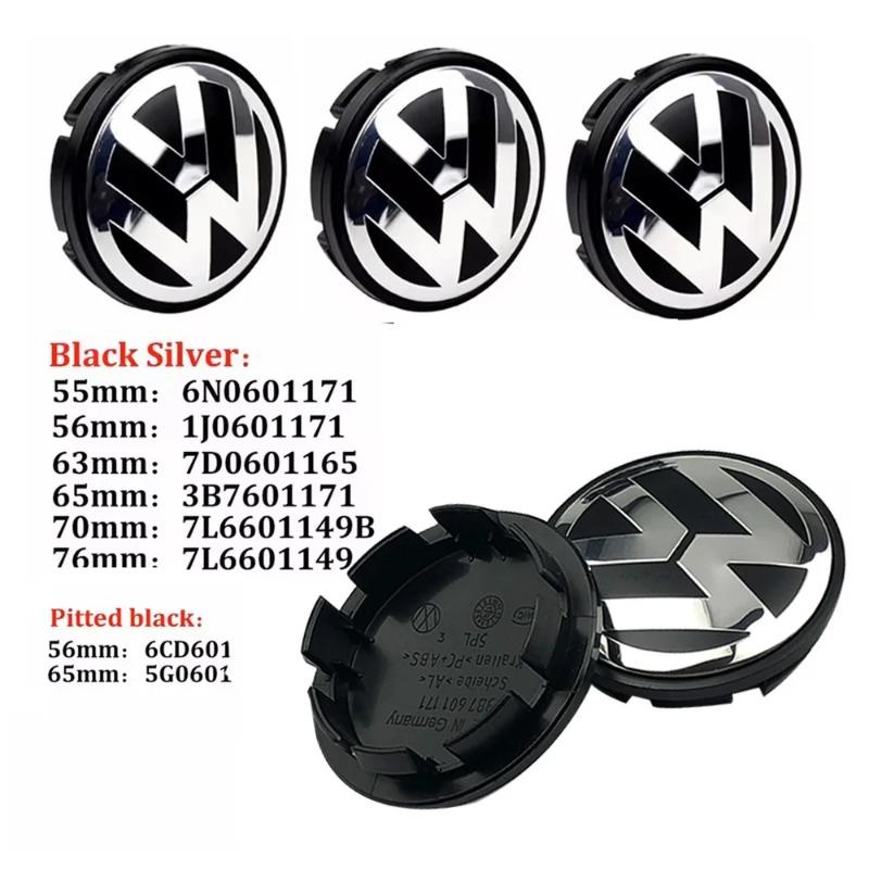 Hub Caps Accessories 4pc 56mm 60mm Car Wheel Center Hub Cap Badge Rim Cover Emblem For Volkswagen VW Polo Tiguan Golf Jetta Beet