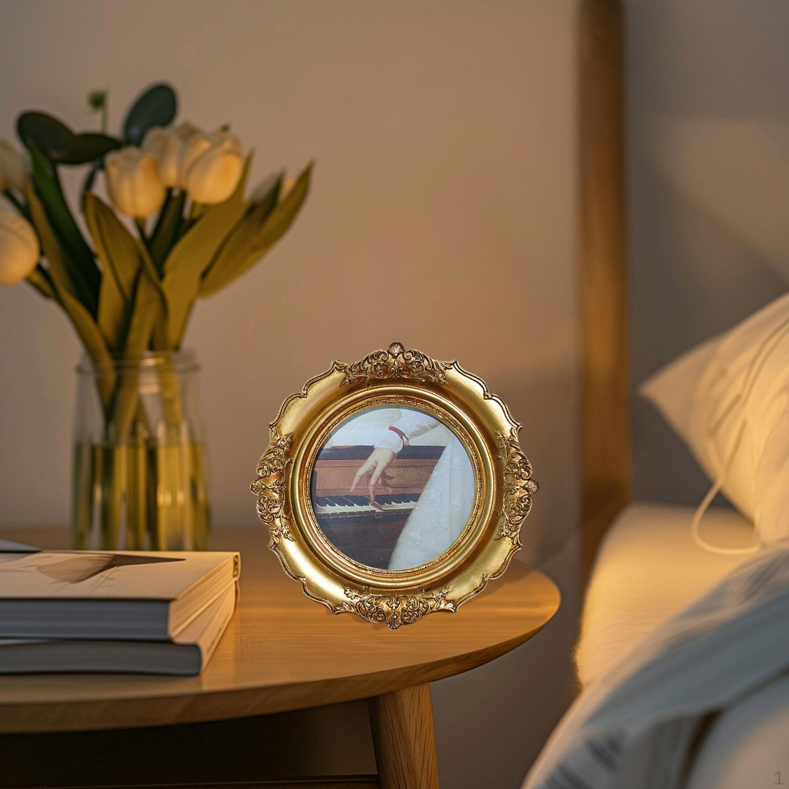 

Decorative Tabletop Photo Frame Wall Mounted Multi-Functional Picture for Office Bedroom золотой