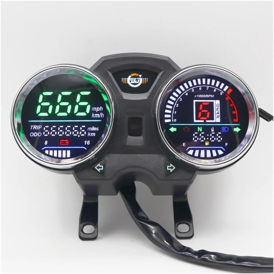 

Motorcycle Speedometer 2023 Digital Motorcycle Speedometer Dashboard 1-6Gear for GN125 GN150 125cc 150cc As photo