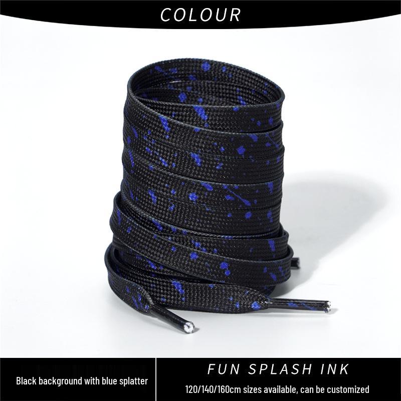 

Белые шнурки для AF1 Air Force One: Дизайн с брызгами для повседневных кроссовок 100cm