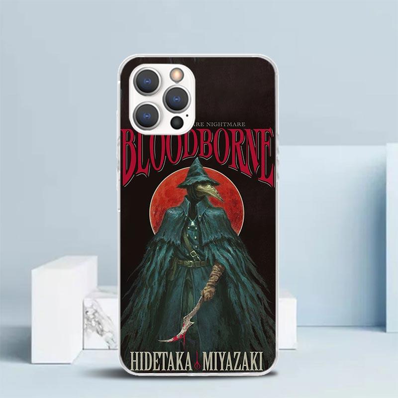 Bloodborne Game Soft Cover for iPhone 16 17 Air 15 14 Pro Max 16E Phone Case 13 Mini 12 11 7 SE 8 Print Pattern Fit Cases 16 17