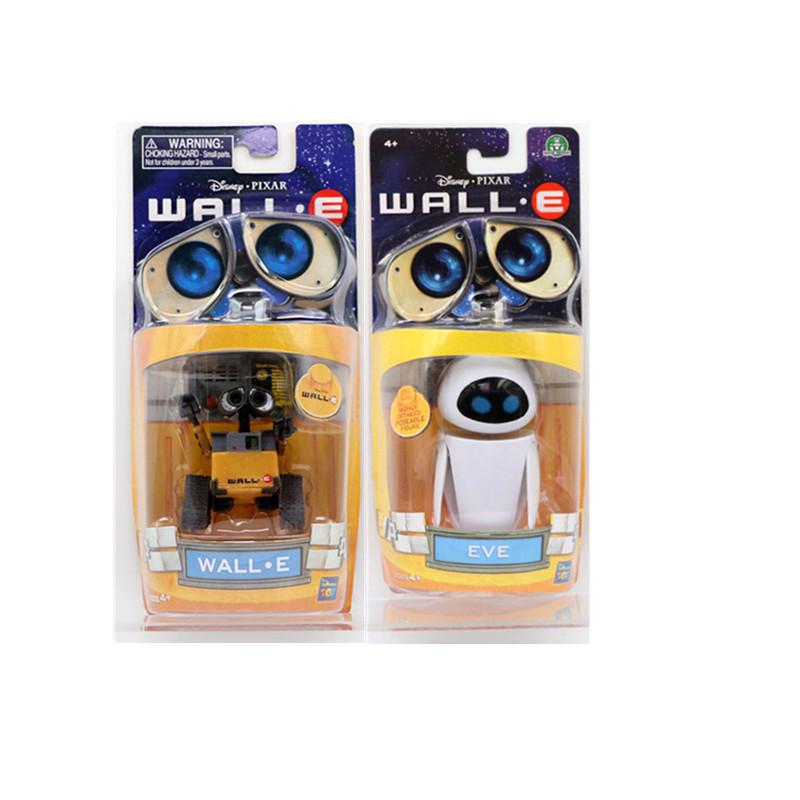 Neuankunft Wall-E Roboter Wall E Eve PVC Actionfigur Sammlungsmodell Spielzeug Puppen Mit Box