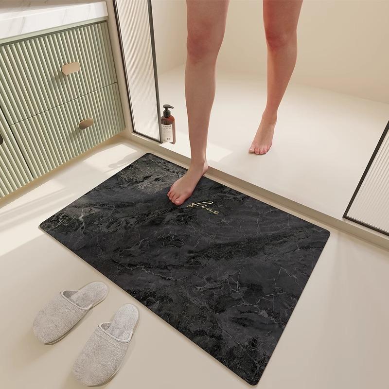 Minimalist Non-slip Floor Mat Kitchen Bathroom Shower Room Absorbent Quick Drying Carpet Wear-resistant Modern Easy To Maintain