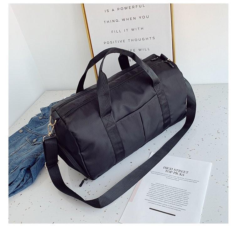 

Women s Trendy Travel Bag: Large Capacity, Dry/Wet Separation, Trolley Handle Fit, Shoe Compartment, Perfect for Gym and Luggage. чёрный