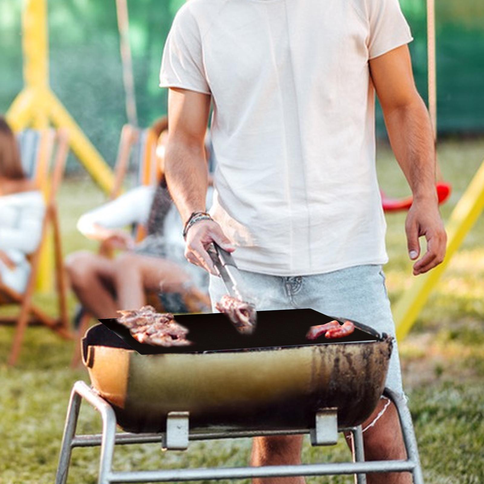 Oven Mat 10 Pieces Heat Resistant Non Stick Baking Accessories Reusable Oven Liners For Backyard Party Outdoor Grill Barbecue