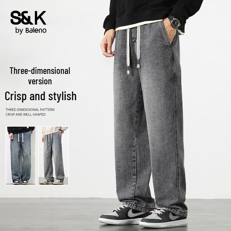 

Baleno Men s S&K Series Loose Straight Jeans M