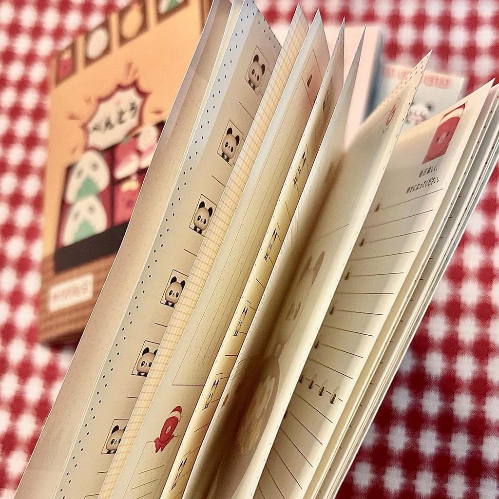 A6 Simplicity Cute Cartoon Notebooks for Kids Retro Y2K Japanese Anime Notepad Portable Small Colorful Page Scrapbook Journal