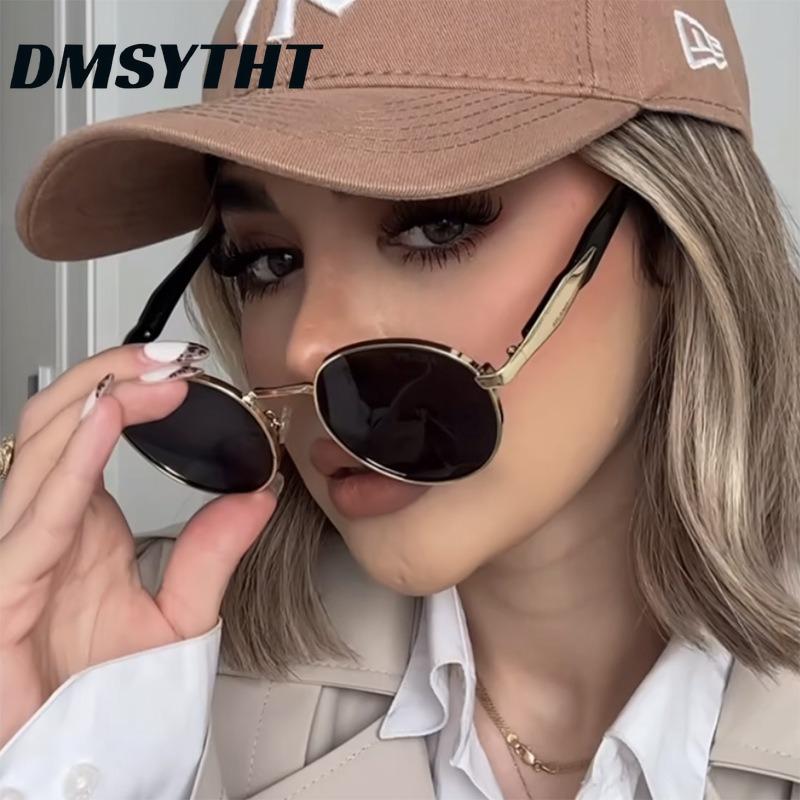 Non-polarized Vintage Round Sunglasses Women Men Ircular Sun Glasses Female Round  Eyewear for Male Female Eyeglasses
