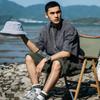 230G Praná Vintage Pánské Tričko s Krátkým Rukávem, Všestranné Jednobarevné Volného Střihu s Kulatým Výstřihem, Trendy Top Ins