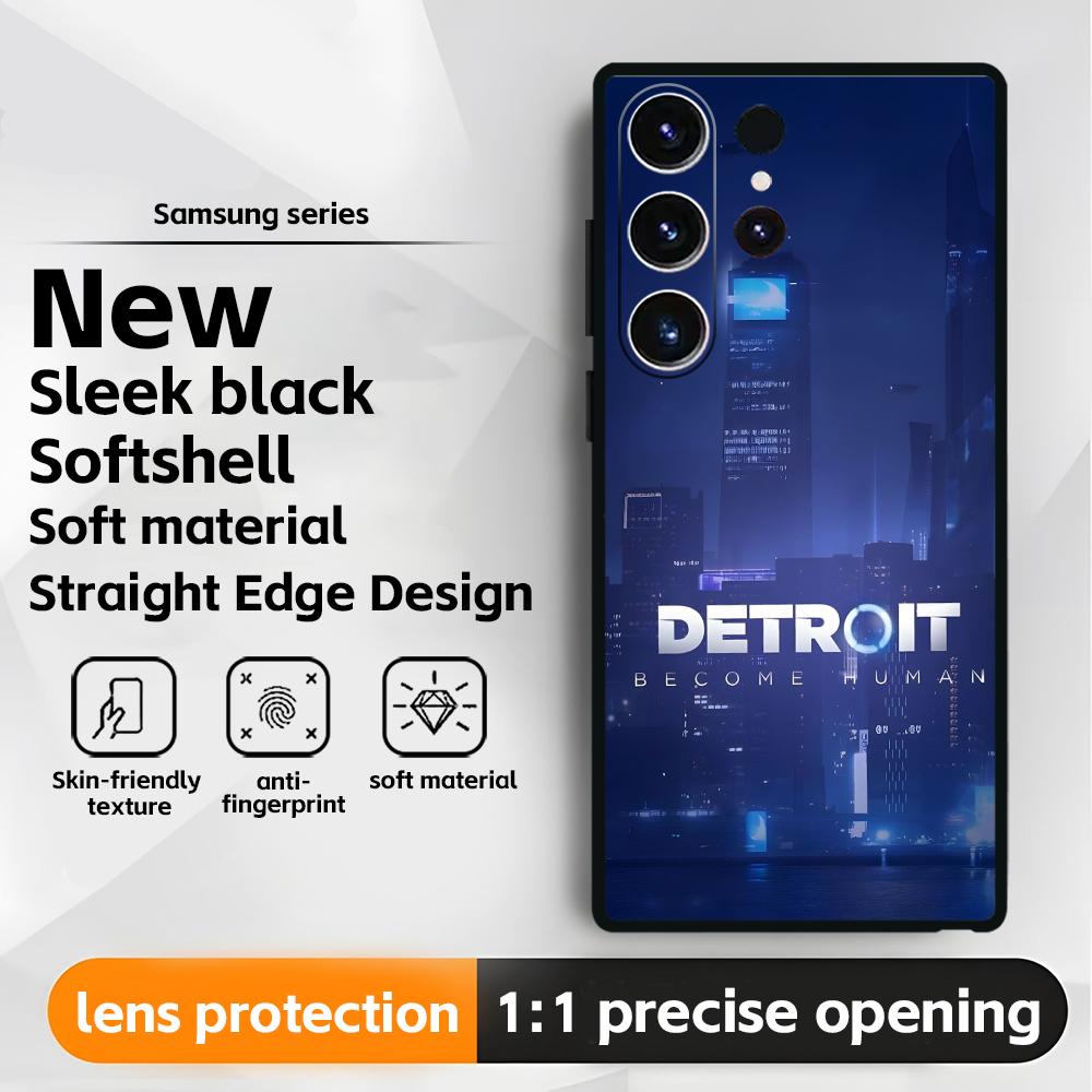 Classic game Detroit Become Human Phone Case For Samsung Galaxy S26 S25 S24 S23 S22 S21 Plus Ultra Note20 Soft Black