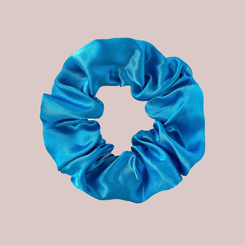 8Pcs  Satin Fabric Sausage Loop Hair Rings Set Solid Colour Fabric Loop Hair Rope Hair Scrunchies Scrunchy Black Coffee