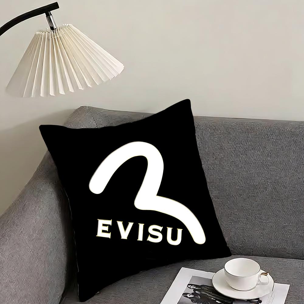 EEVISU Logo Cushion Cover Pillowcase Ultra Soft Skin Friendly Fabric Cloud Like Comfort Concealed Zipper