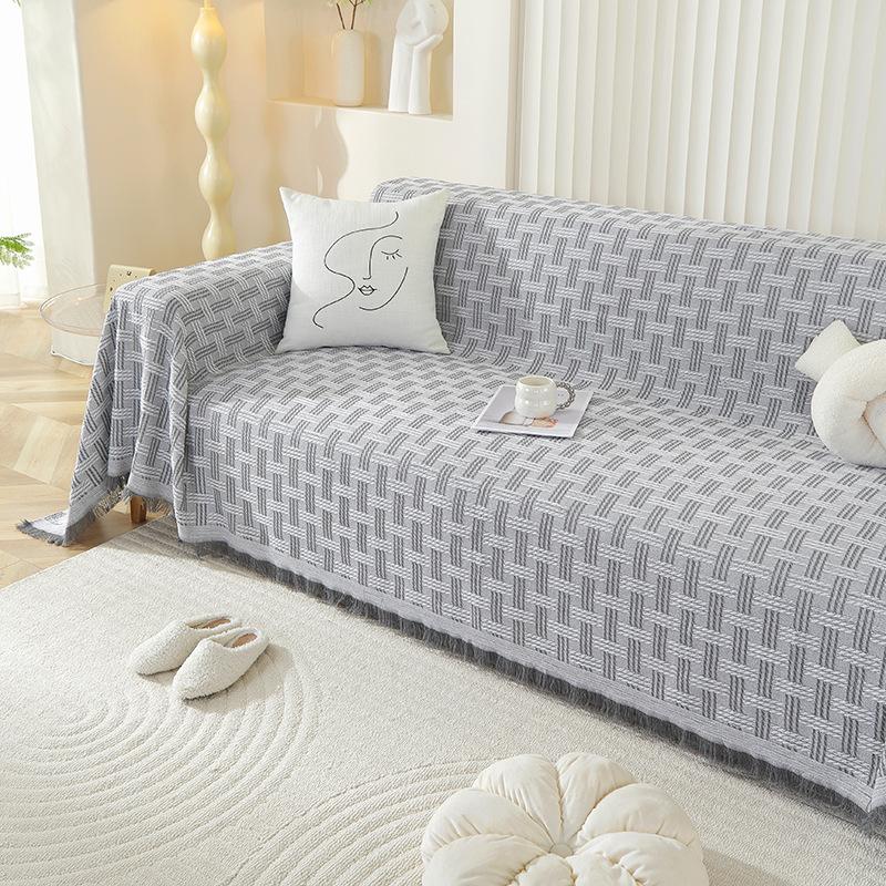 

Минималистичный однотонный чехол на диван, универсальное сезонное одеяло для дивана, чехол-накидка для полной защиты дивана 90*90cm