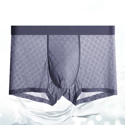 Men Boxer Underwear Elastic Mid-rise Solid Color Slim Fit Boxer Briefs Breathable