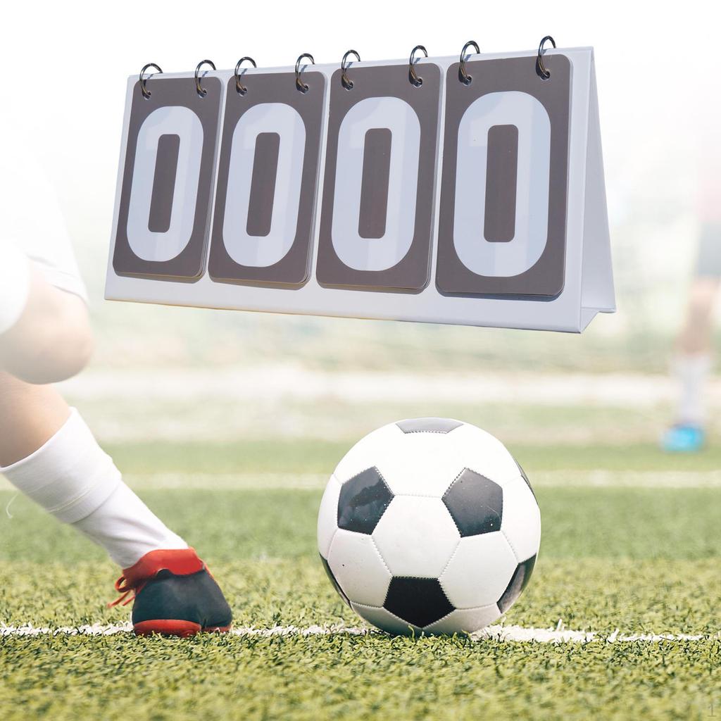 Competition Scoreboard with Flip Number Display, Tabletop Score Keeper for Volleyball Events