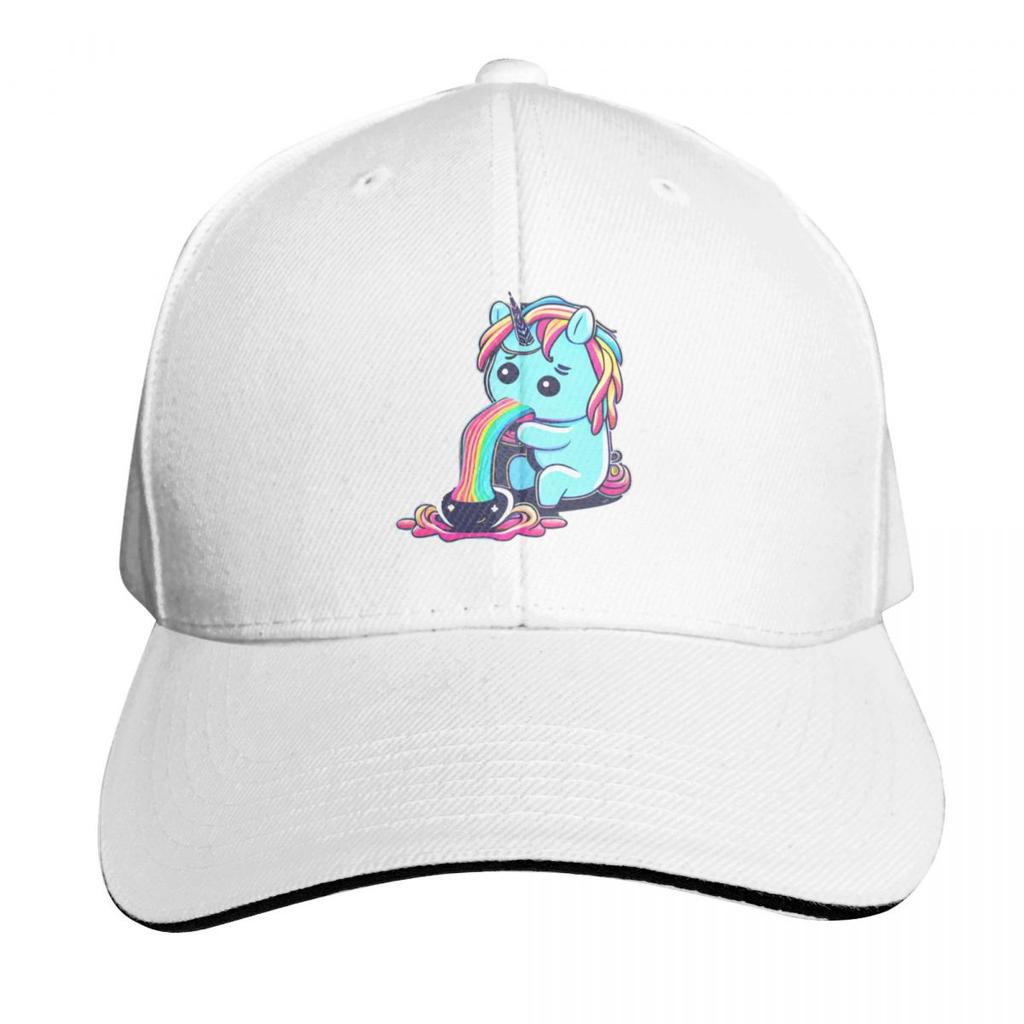Unicorn Rainbow Sic Vomit Puke Baseball Cap Christmas Hat Horse Hat designer cap Hat Luxury Brand Unisexs Caps Womens