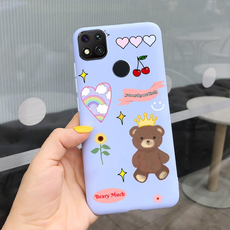 Couple Love Heart Phone Case For Xiaomi Redmi 9C Case Soft Touch Silicone Cover For Xiaomi Redmi 9C NFC 9 C Back Cover Capas