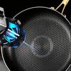 316 Stainless Steel Frying Pan Non-Stick Wok Honeycomb Skillet Home Steak Skillet Gas Stove Pot Induction Kitchen Cookware