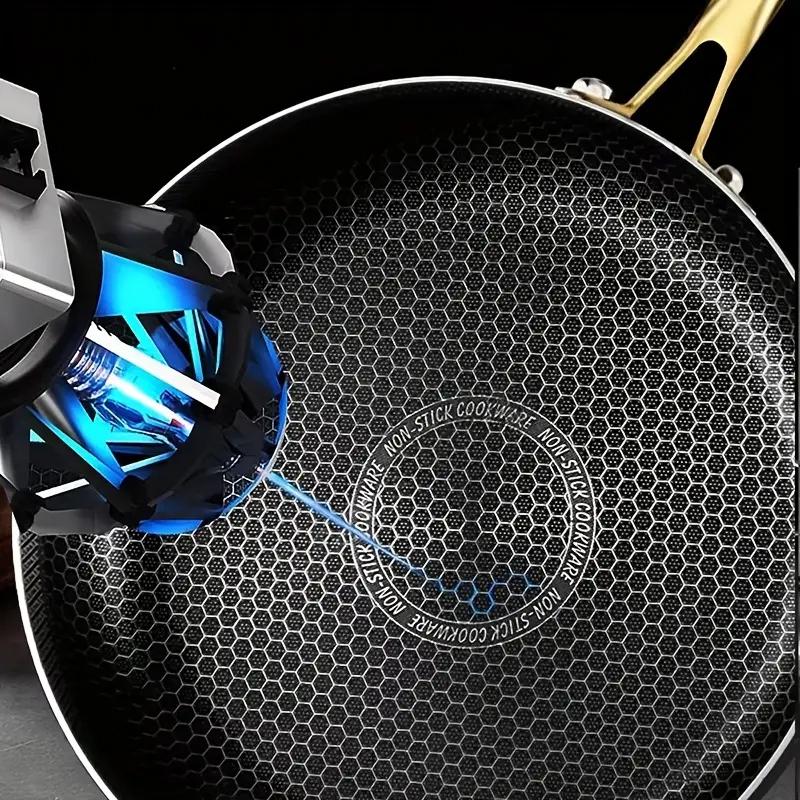 316 Stainless Steel Frying Pan Non-Stick Wok Honeycomb Skillet Home Steak Skillet Gas Stove Pot Induction Kitchen Cookware