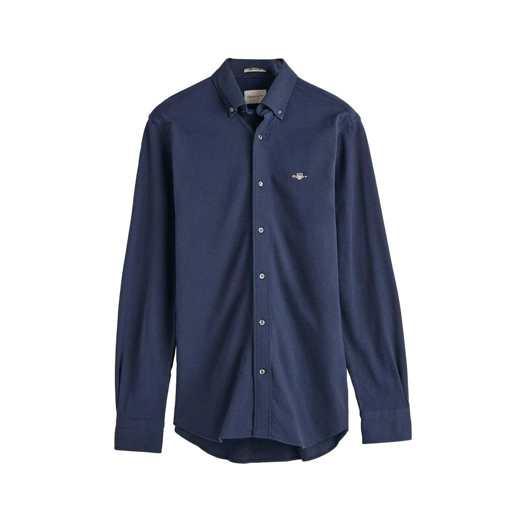 Gant Herren Piqué-Jersey Regular Hemd
