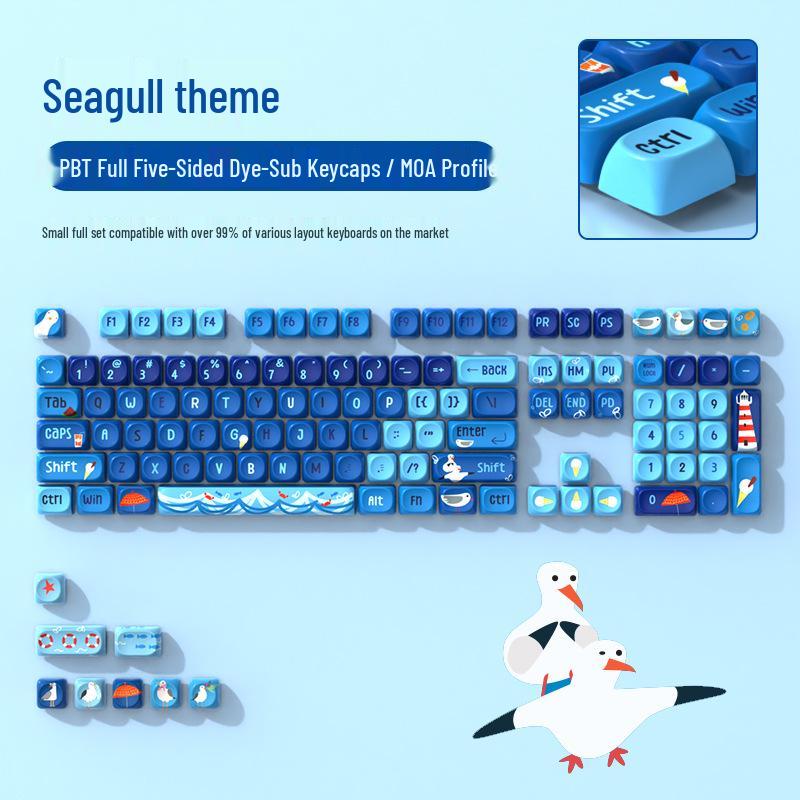 

Original MOA Height PBT Keycaps: Cute, Round Mechanical Keyboard Set (87/68/108/75/98 Keys) 38*16*3CM