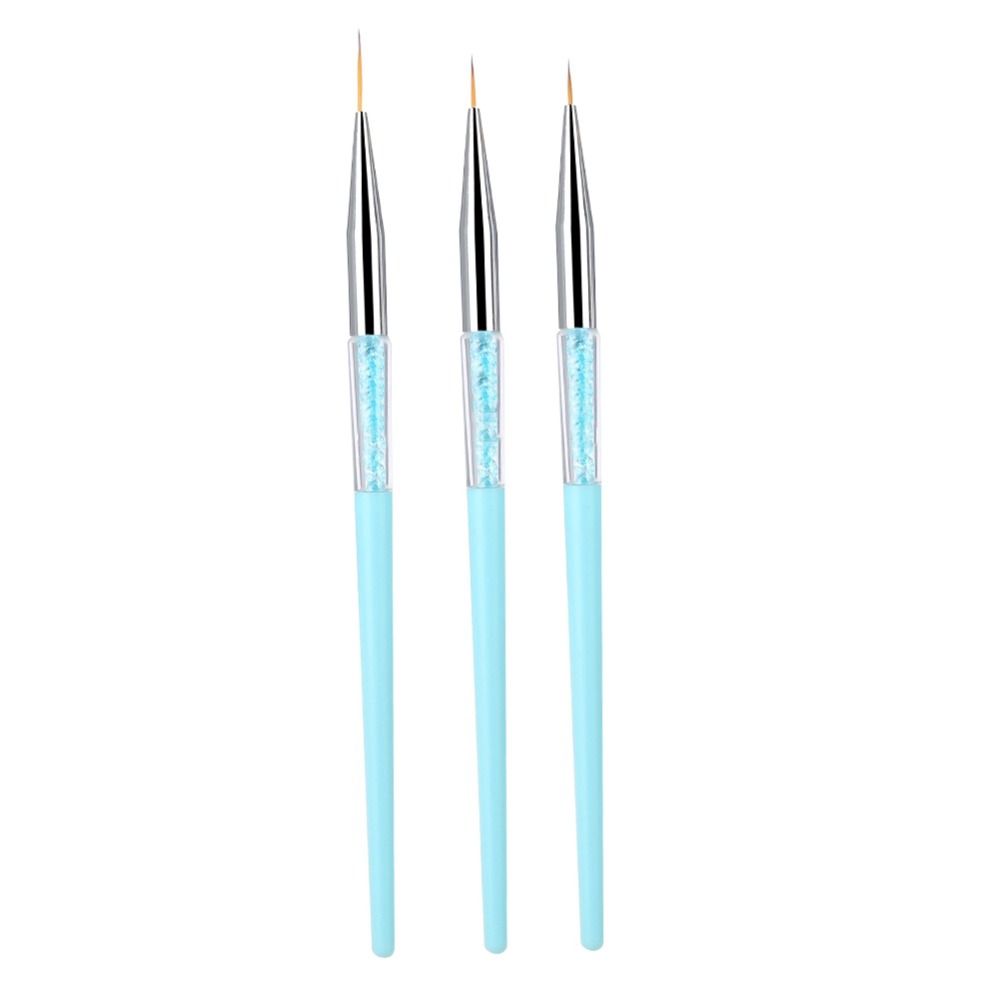 3pcs Fine Detail Nail Art Dotting Liner Brush Professional Nail Art Brush Gel Polish