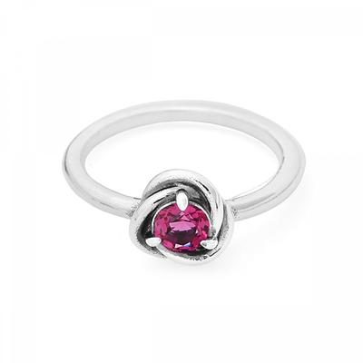 Pandora 192993c10 Moment Oktober Geburtsstein Rosa Ewigkeit Kreis Silberring