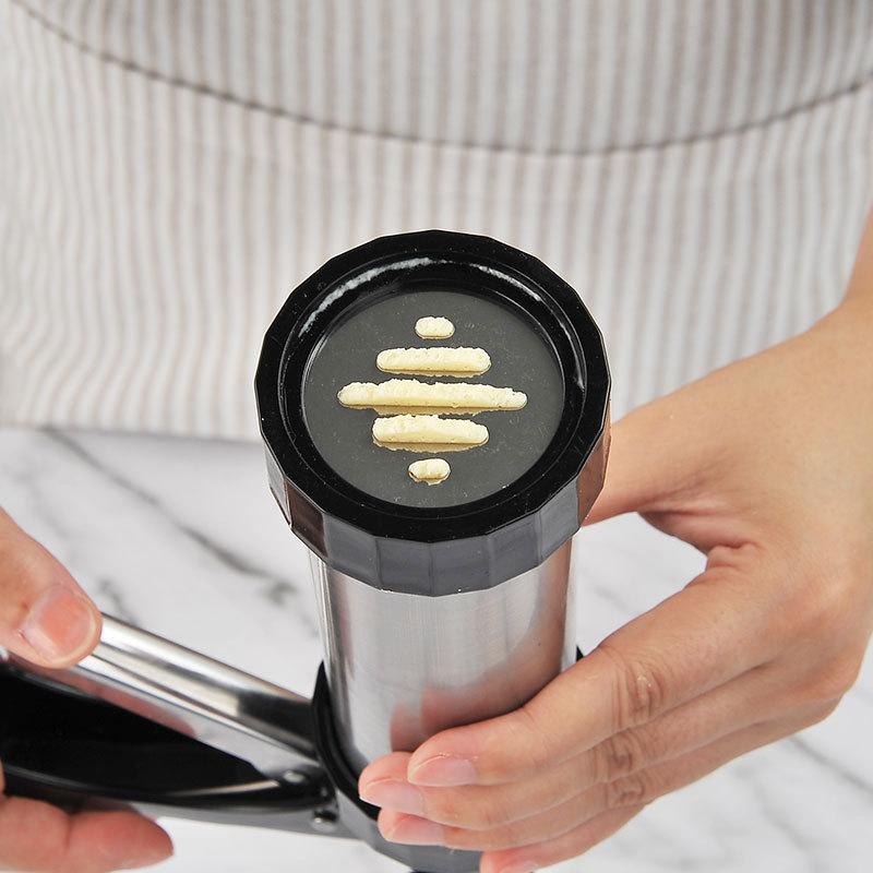 Stainless Steel DIY Cookie Gun for Home Use Cake Cream Icing Decorator Biscuit Maker Pastry Piping Tool