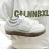 Belle Velcro Platform White Shoes 2026 Board Shoes Leather Surface Casual Fashion Versatile Sports Shoes