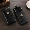 Mobile Phone Belt Bag Cellphone Holster for Blet Smooth Faux Leather Snap Closure Solid Color Regular Fit Portable Men Belt Pouch